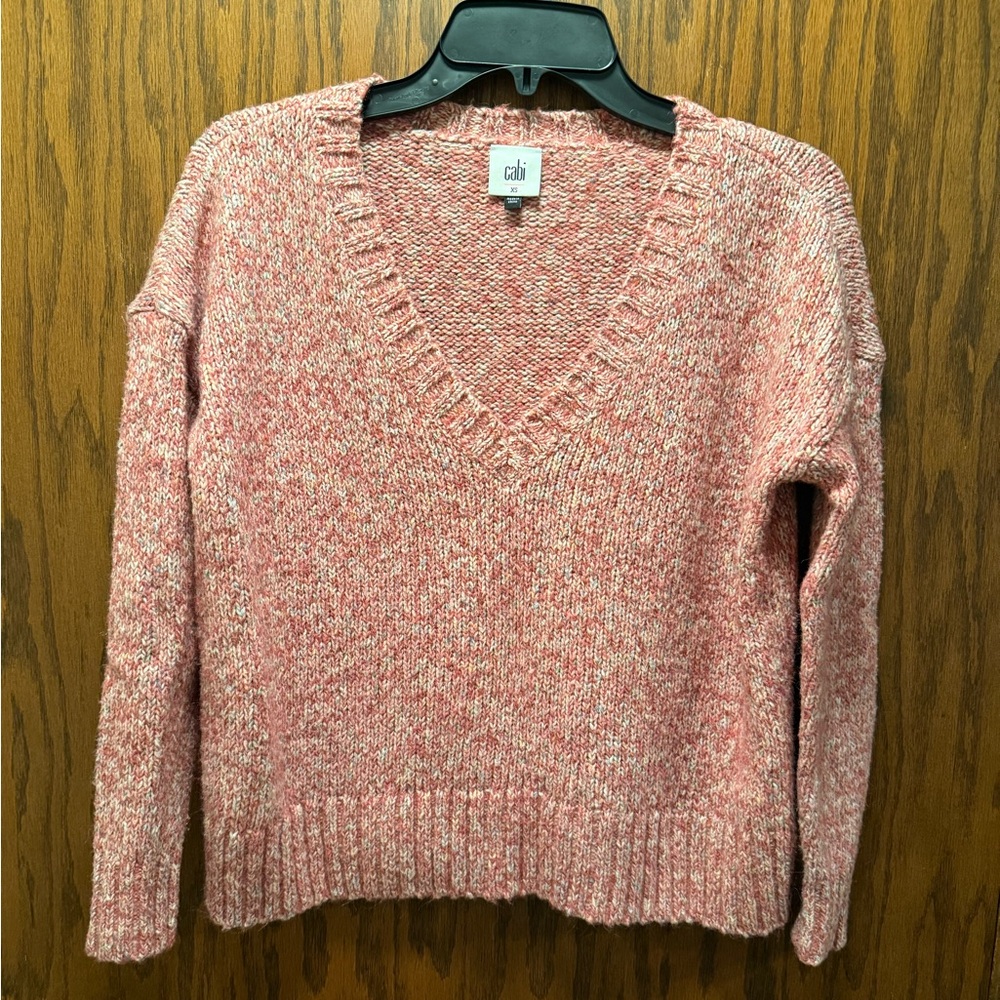 CAbi Pink V-Neck Sweater